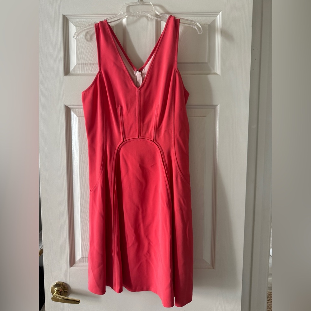 NWT Rebecca Taylor Pink Sheath Mini Dress V-Neck Sleeveless